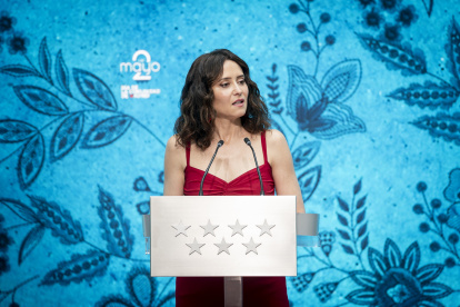 La presidenta de la Comunidad de Madrid, Isabel Díaz Ayuso, este Dos de Mayo