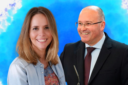 María Martín y Miguel Tellado. secretario general del Partido Popular