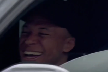 Mbappé saliendo de Valdebebas