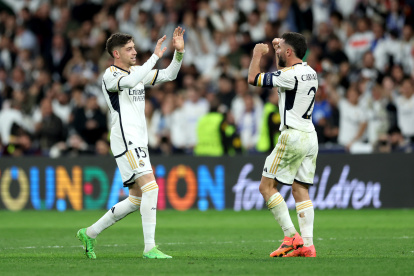 Carvajal y Valverde, los dos primeros capitanes del Real Madrid, en 2024