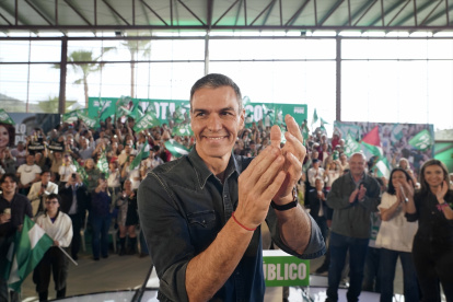 Pedro Sánchez, en Cártama (Málaga), el pasado 1 de mayo.