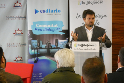 El director general de Costas, Puertos y Aeropuertos, Marc García, durante la jornada sobre la Ley de Costas valenciana