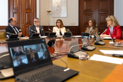 Carmen Fúnez, con expertos científicos en el Congreso