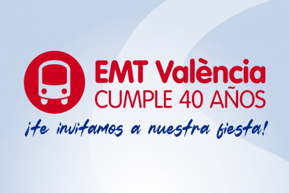 Cartel de la fiesta organizada por EMT Valencia para celebrar su 40 aniversario.