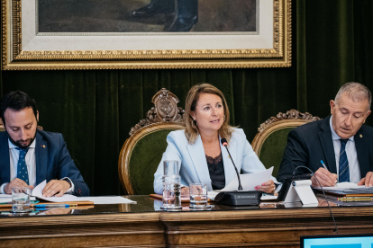 La alcaldesa de Castellón, Begoña Carrasco, durante el pleno de este mes de mayo