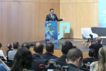 El alcalde de Alicante, en su intervención durante la inauguración de Tech Day.