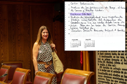 Leire Díez y una de las anotaciones sobre Egobox