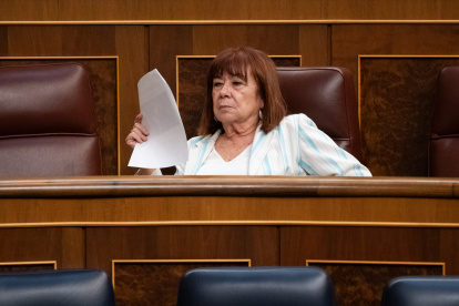 (Foto de ARCHIVO)
La presidenta del PSOE, Cristina Narbona, en el Congreso de los Diputados, a 10 de junio de 2026, en Madrid (España). El Pleno del Congreso debate hoy las preguntas de control a Pedro Sánchez sobre Cataluña y la legislatura. También aborda interpelaciones sobre vivienda social, pseudoterapias LGTBIQ+  y el gasto militar.

Fernando Sánchez / Europa Press
10/6/2026