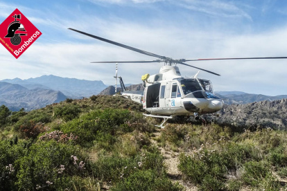 Uno de los helicópteros del consorcio, en imagen de archivo.