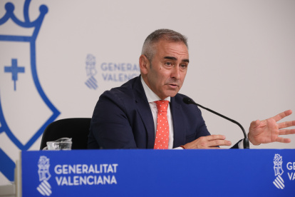 El portavoz del Consell y conseller de Agricultura, Miguel Barrachina.
