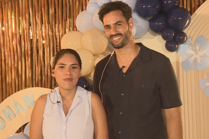 Isa Pantoja y Asraf Bueno en el cumpleaños de su hijo Cairo