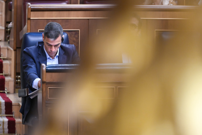 El presidente del Gobierno, Pedro Sánchez, durante una sesión plenaria en el Congreso de los Diputados, a 24 de junio de 2026, en Madrid.