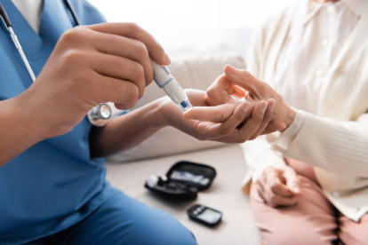 Control de glucosa en sangre.