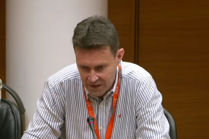 El exedil, Toni Gallego, en su comparecencia en la comisión de Les Corts.