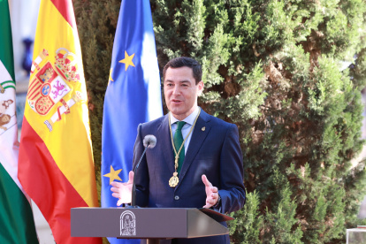 El presidente de la Junta de Andalucía, Juanma Moreno