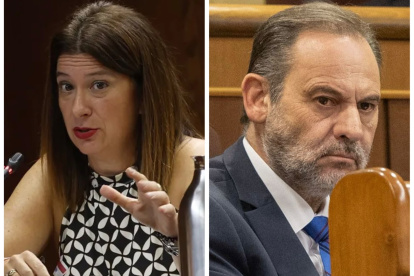 Leire Díez y José Luis Ábalos