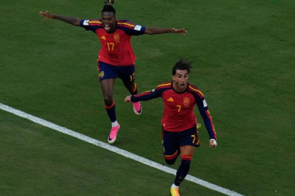 Ferran celebra el gol que vale un Campeonato del Mundo.