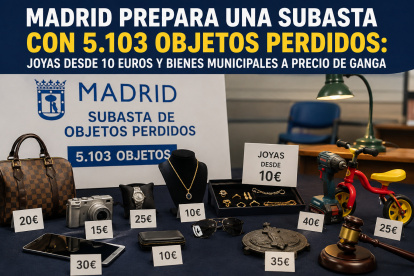 Madrid prepara una subasta con 5.103 objetos perdidos: joyas desde 10 euros y bienes municipales a precio de ganga