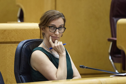 Mónica García, Ministra de Sanidad, durante una sesión de control al Gobierno en el Senado