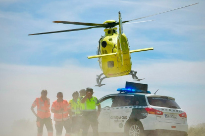 Imagen de archivo de un accidente de moto.
