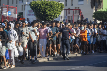 Inmigrantes en las calles de Ceuta