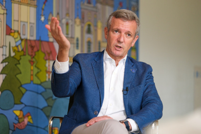 El presidente de la Xunta, Alfonso Rueda, en una entrevista con Europa Press.