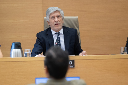 El ministro de Interior, Fernando Grande-Marlaska, en el Congreso