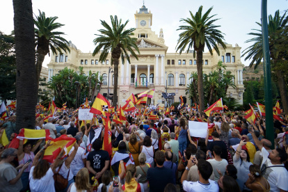 Imágenes de la concentración en Málaga junto al Ayuntamiento en apoyo al pueblo de Ceuta del pasado día 2 de septiembre.