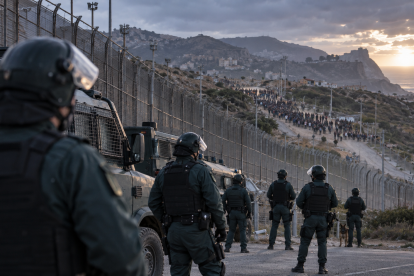Seguridad en la frontera de Ceuta