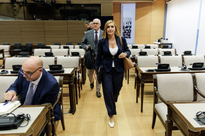 La exconsellera de Emergencias, Salomé Pradas, a su llegada a su segunda comparecencia en la comisión de investigación de la dana en el Congreso el pasado 28 de septiembre siendo esta la última declaración de esta comisión.