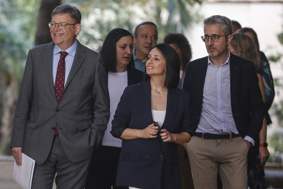De izquierda a derecha, Ximo Puig, Rebeca Torró y Arcadi España