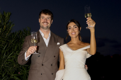 Anna Ferrer Padilla y Mario Cristóbal, durante su boda el pasado septiembre.