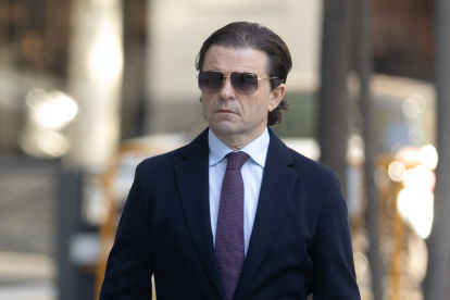 El exjuez Luis Sáenz de Tejada a su llegada a la Audiencia Nacional