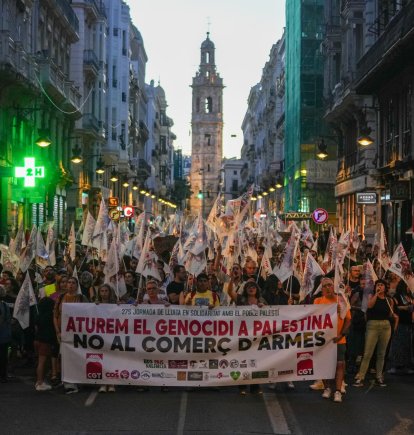 Movilización en València el 27 de septiembre en la 'Jornada de Lucha y Huelga General por Palestina'