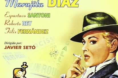 Cartel de 'Pelusa' con Marujita Díaz y Espartaco Santoni.