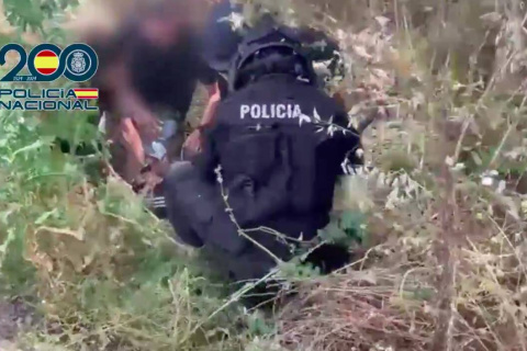Momento de la detención de uno de los autores materiales del crimen