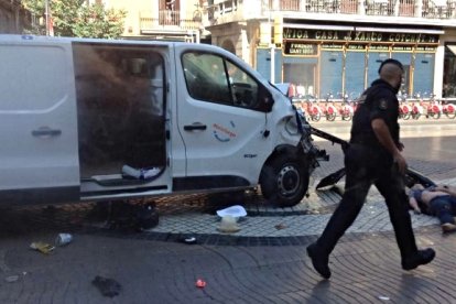 Una de las víctimas del atentado.