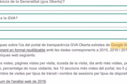 captura del portal con el uso de Google Analyitics