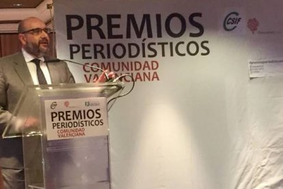 Daniel Iborra, presidente CSIF nacional, en un momento de su discurso
