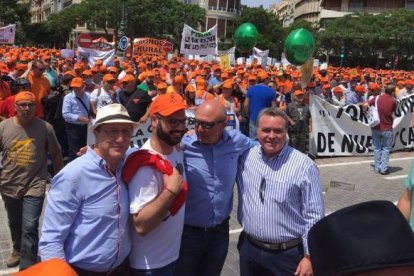 Desde Alboraya han participado Pepe Polo (Fartons Polo); Modesto Martínez; Javier Balaguer (Horchateria Rin) y José Font, presidente del Tribunal de las Aguas