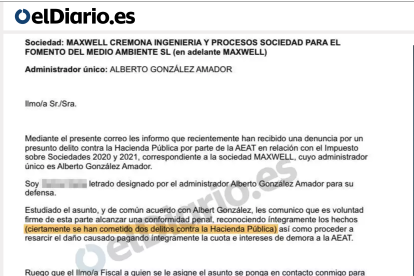 Pantallazo de la filtración a ElDiario.es, con marca de agua y subrayado en amarillo.