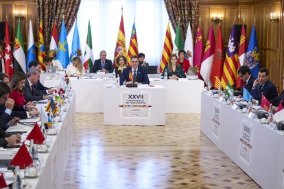 El presidente del Gobierno, Pedro Sánchez, encabeza la Conferencia de Presidentes en Santander.