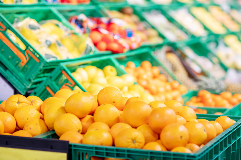 Lineal de naranjas en Mercadona