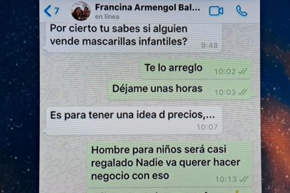 Conversación entre Francina Armengol y Víctor de Aldama