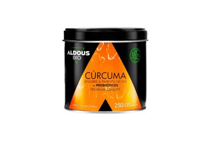 250 cápsulas probióticos + cúrcuma BIO con jengibre y pimienta negra