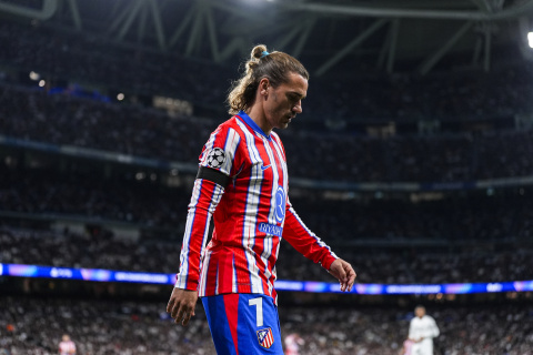 Griezmann, en un partido con el Atlético de Madrid.