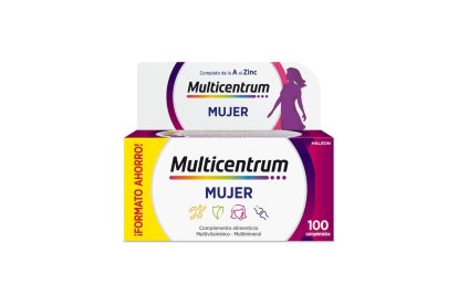 Complemento alimenticio multivitamínico y multimineral Multicentrum Mujer