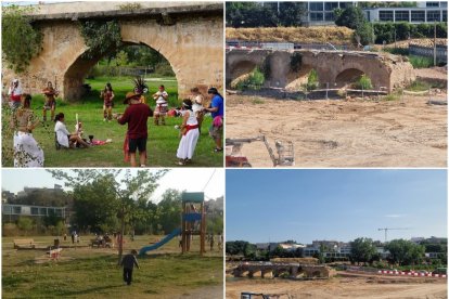 Antes y 9 meses después de la dana en Ribarroja