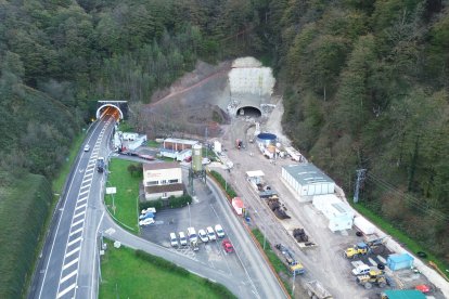 Obras en los túneles de Belate.