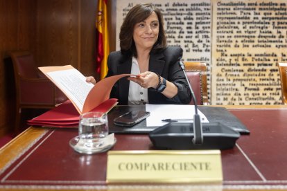 La Gerente del PSOE, Ana María Fuentes Pacheco, comparece ante la comisión sobre el caso Koldo, en el Senado.